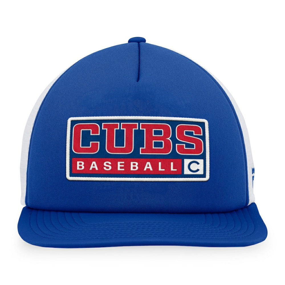 Chicago Cubs Majestic Foam Trucker Snapback Hat - Royal/White Hats