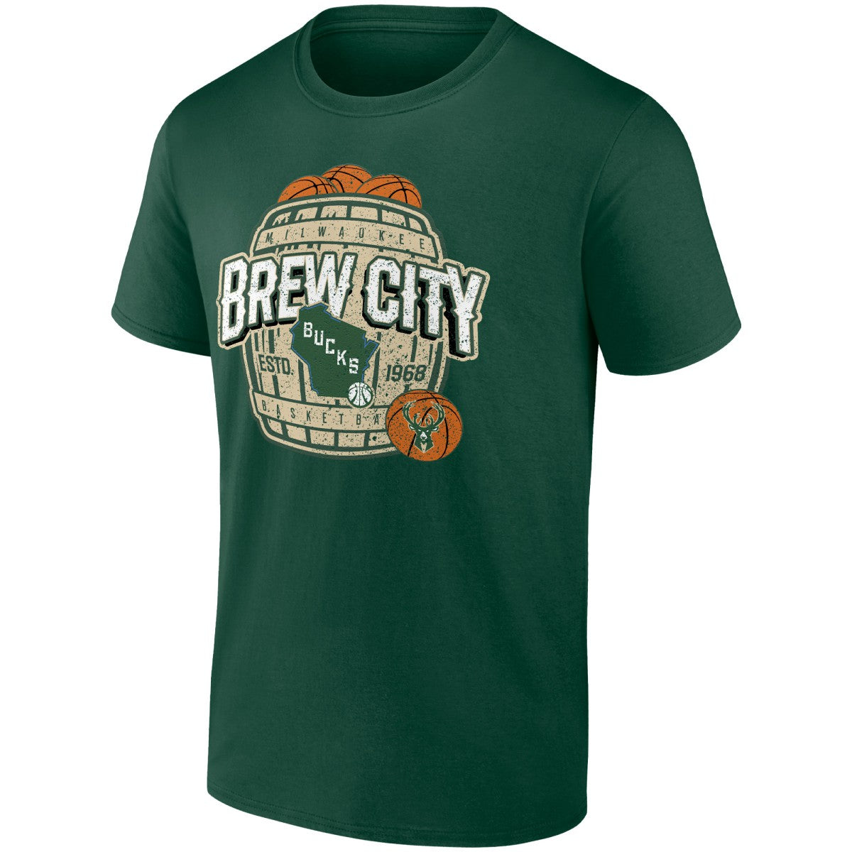 Milwaukee Bucks Brew City Hometown Collection T-Shirt Hunter Green - Fanatics