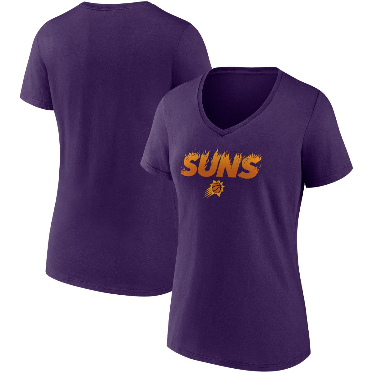 Phoenix Suns Women's Hometown Collection On Fire V-Neck T-Shirt Purple - Fanatics