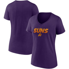 Phoenix Suns Women's Hometown Collection On Fire V-Neck T-Shirt Purple - Fanatics