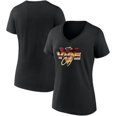 Miami Heat Women's Hometown Collection Vice City V-Neck T-Shirt Black - Fanatics