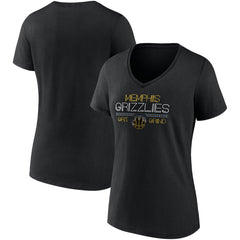 Memphis Grizzlies Women's Hometown Collection Grit Grind V-Neck T-Shirt Black - Fanatics