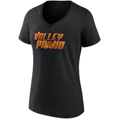 Phoenix Suns Women's Hometown Collection Valley Proud V-Neck T-Shirt Black - Fanatics