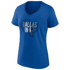 Dallas Mavericks Women's Hometown Collection All In V-Neck T-Shirt Blue - Fanatics