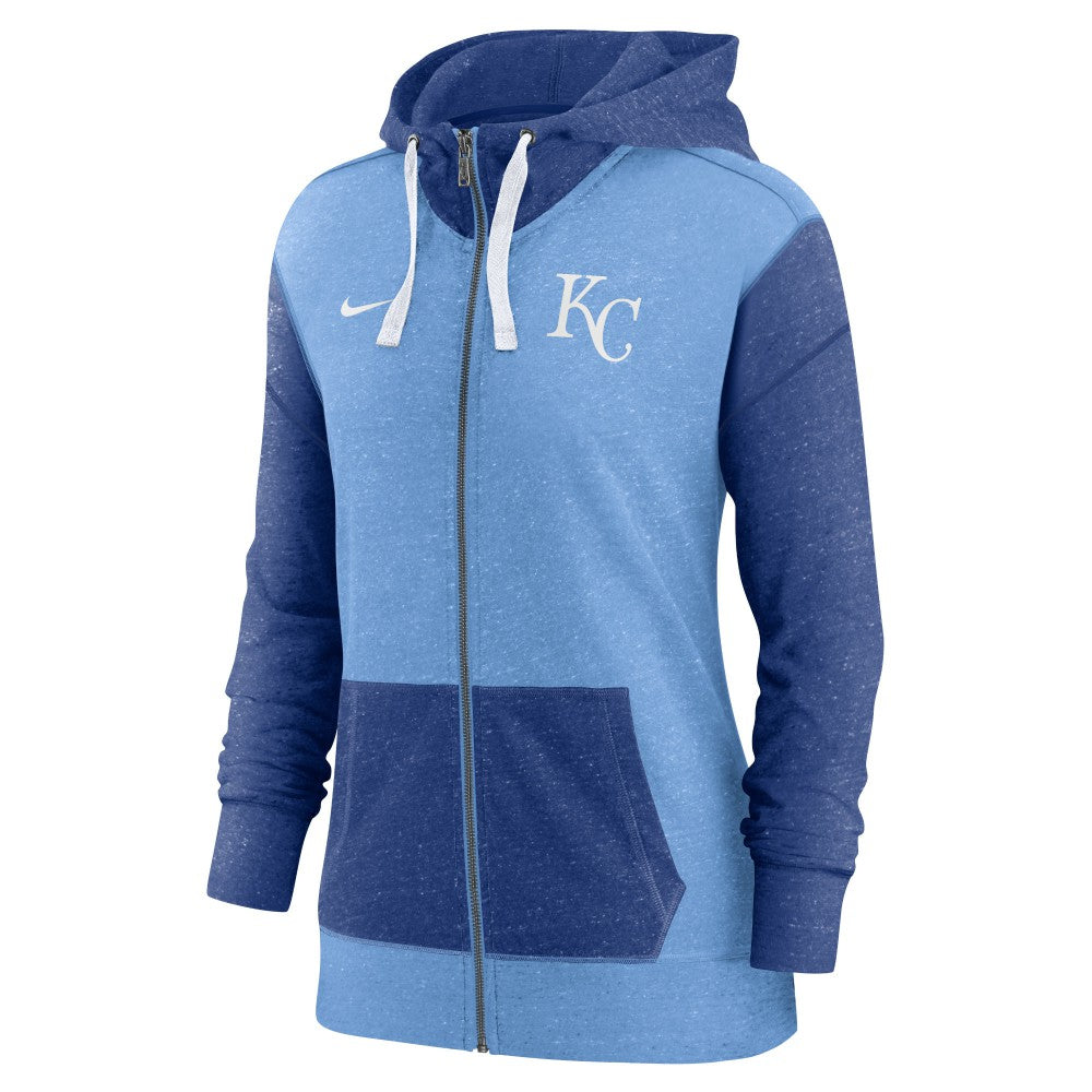Kansas City Royals Nike Women's Full-Zip Hoodie - Light Blue Hoodies