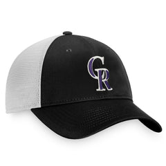 Colorado Rockies Fanatics Cooperstown Collection Core Trucker Snapback Hat - Black/White Hats