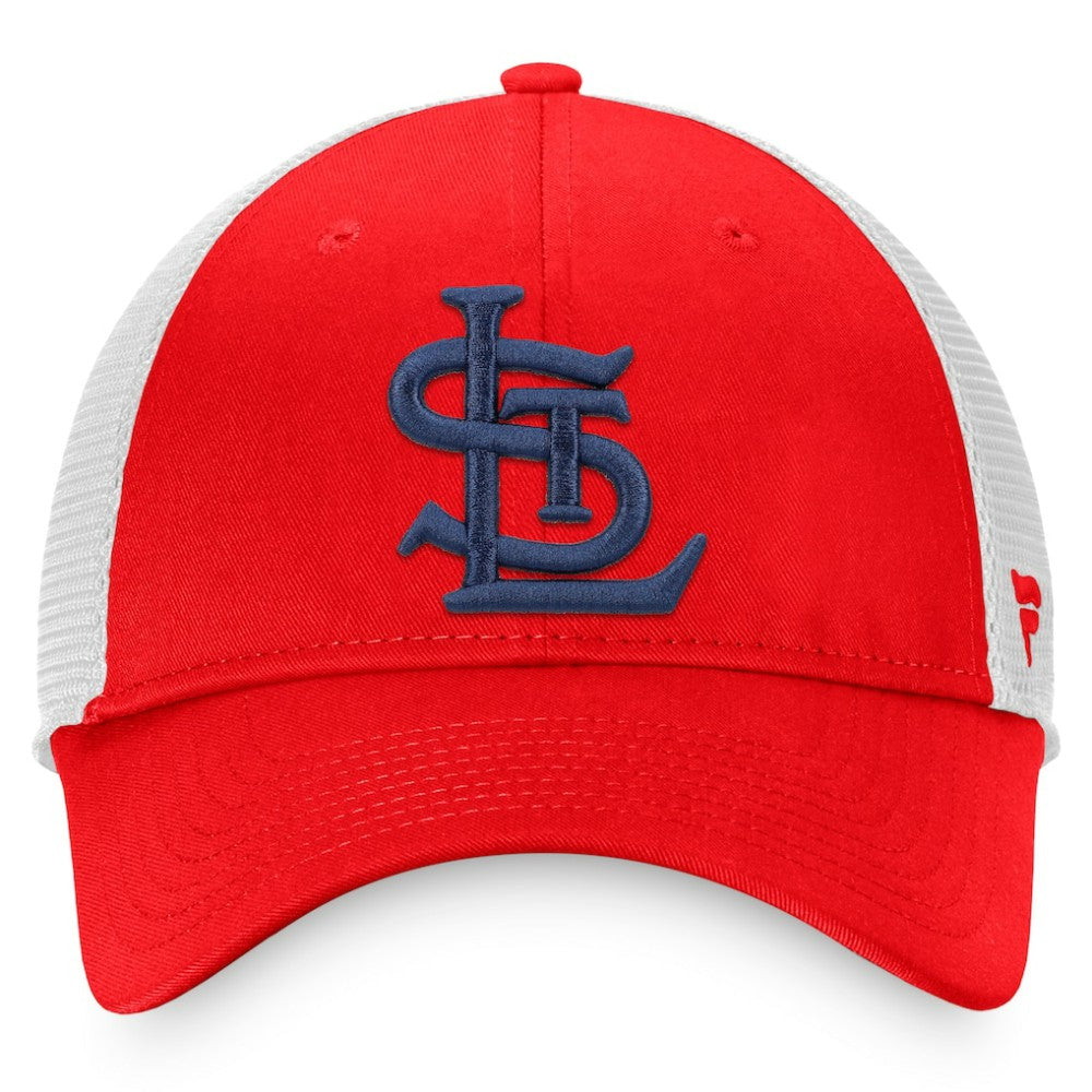 St. Louis Cardinals Fanatics Cooperstown Collection Core Trucker Snapback Hat - Red/White Hats