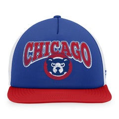 Chicago Cubs Fanatics Heritage Foam Front Trucker Snapback Hat - Royal/Red Hats