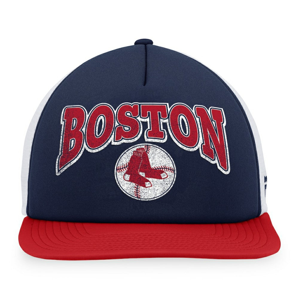 Boston Red Sox Fanatics Heritage Foam Front Trucker Snapback Hat - Navy/Red Hats