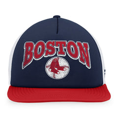 Boston Red Sox Fanatics Heritage Foam Front Trucker Snapback Hat - Navy/Red Hats