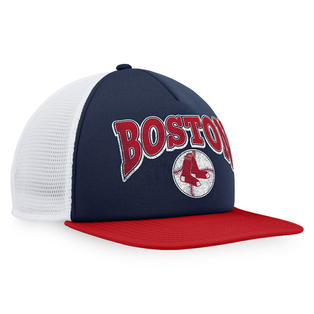 Boston Red Sox Fanatics Heritage Foam Front Trucker Snapback Hat - Navy/Red Hats
