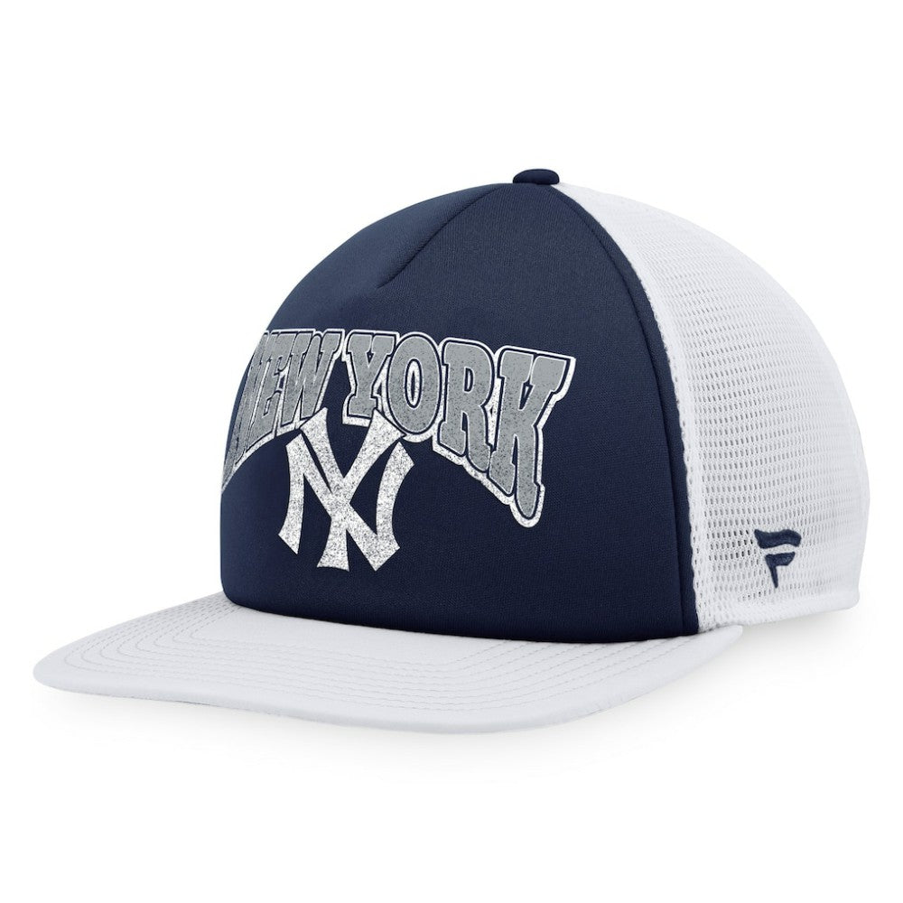 New York Yankees Fanatics Heritage Foam Front Trucker Snapback Hat - Navy/White Hats
