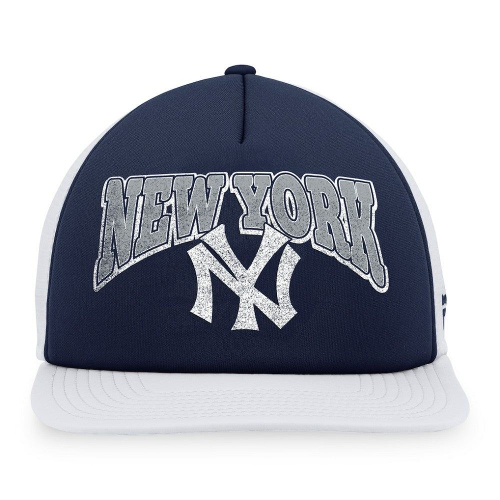 New York Yankees Fanatics Heritage Foam Front Trucker Snapback Hat - Navy/White Hats