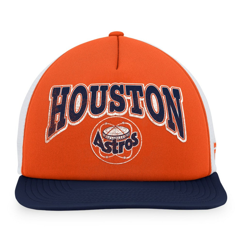 Houston Astros Fanatics Heritage Foam Front Trucker Snapback Hat - Orange/Navy Hats