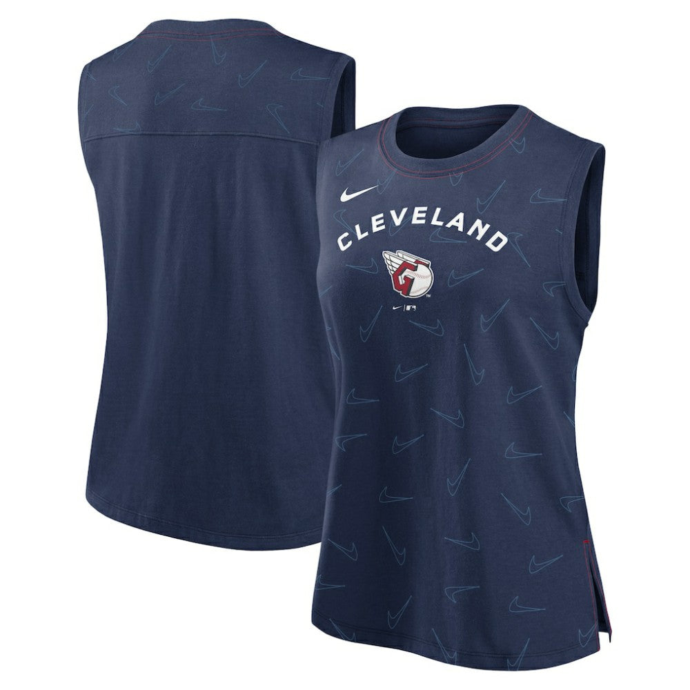 Cleveland Guardians Nike Women's Muscle Play Tank Top - Navy Tanks