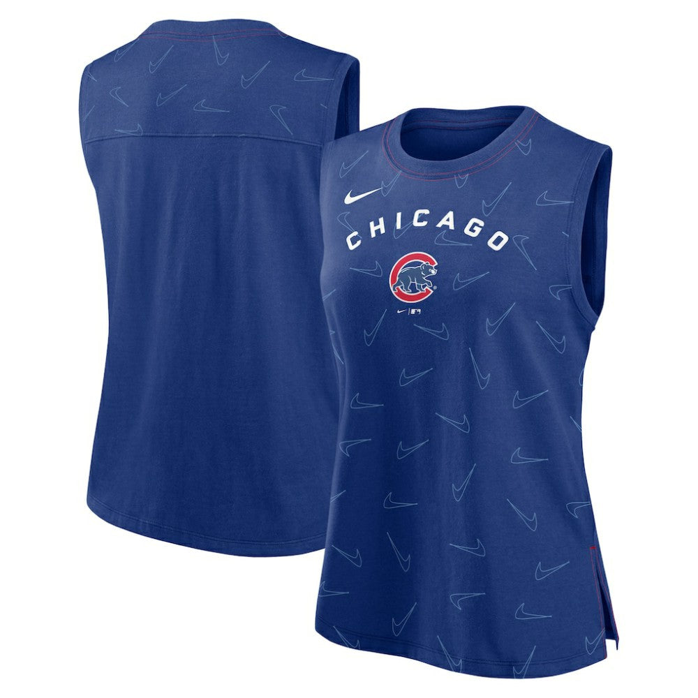 Chicago Cubs Nike Women's Muscle Play Tank Top - Royal Tanks