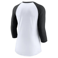 Chicago White Sox Nike Women's Next Up Tri-Blend Raglan 3/4-Sleeve T-Shirt - White/Black T-shirts