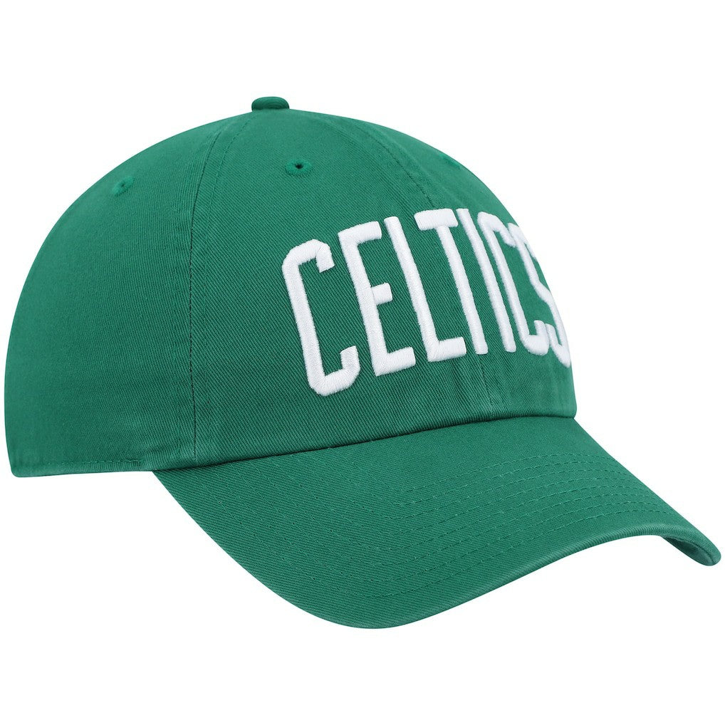 Boston Celtics '47 Clean Up Wordmark Adjustable Hat Kelly Green - 47 brand