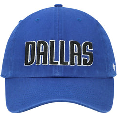 Dallas Mavericks '47 Clean Up Wordmark Adjustable Hat Royal - 47 brand