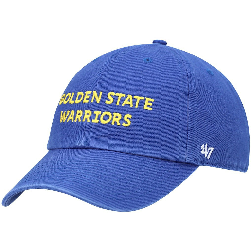 Golden State Warriors '47 Clean Up Wordmark Adjustable Hat Royal - 47 brand
