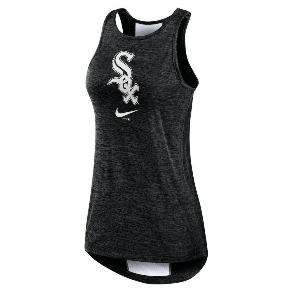 Chicago White Sox Nike Women's Dri-FIT Performance Right Mix High Neck Tank Top - Black Tanks