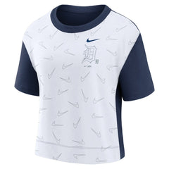 Detroit Tigers Nike Women's Line Up High Hip Fashion T-Shirt - Navy/White T-shirts
