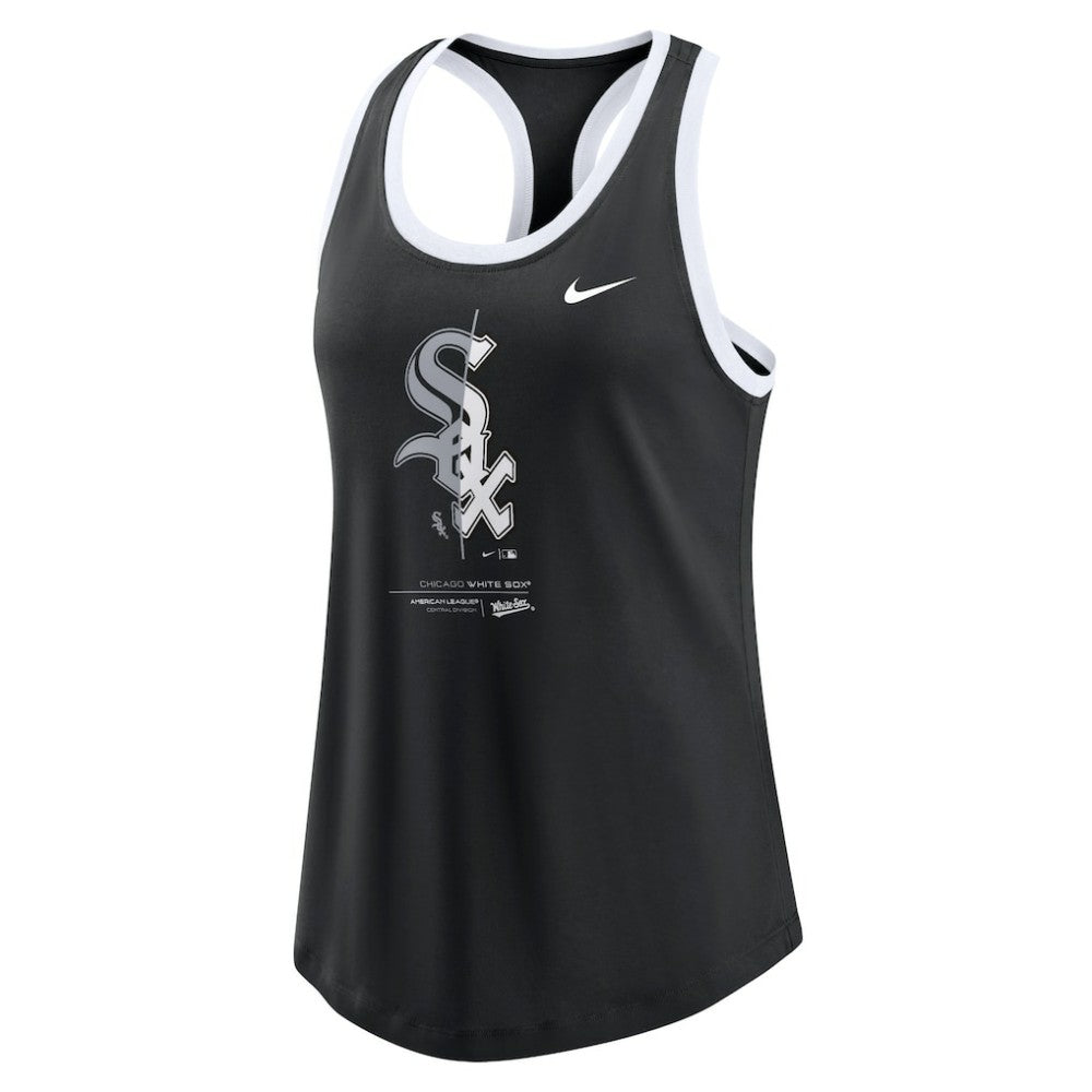 Chicago White Sox Nike Women's Tech Tri-Blend Tank Top - Black Tanks