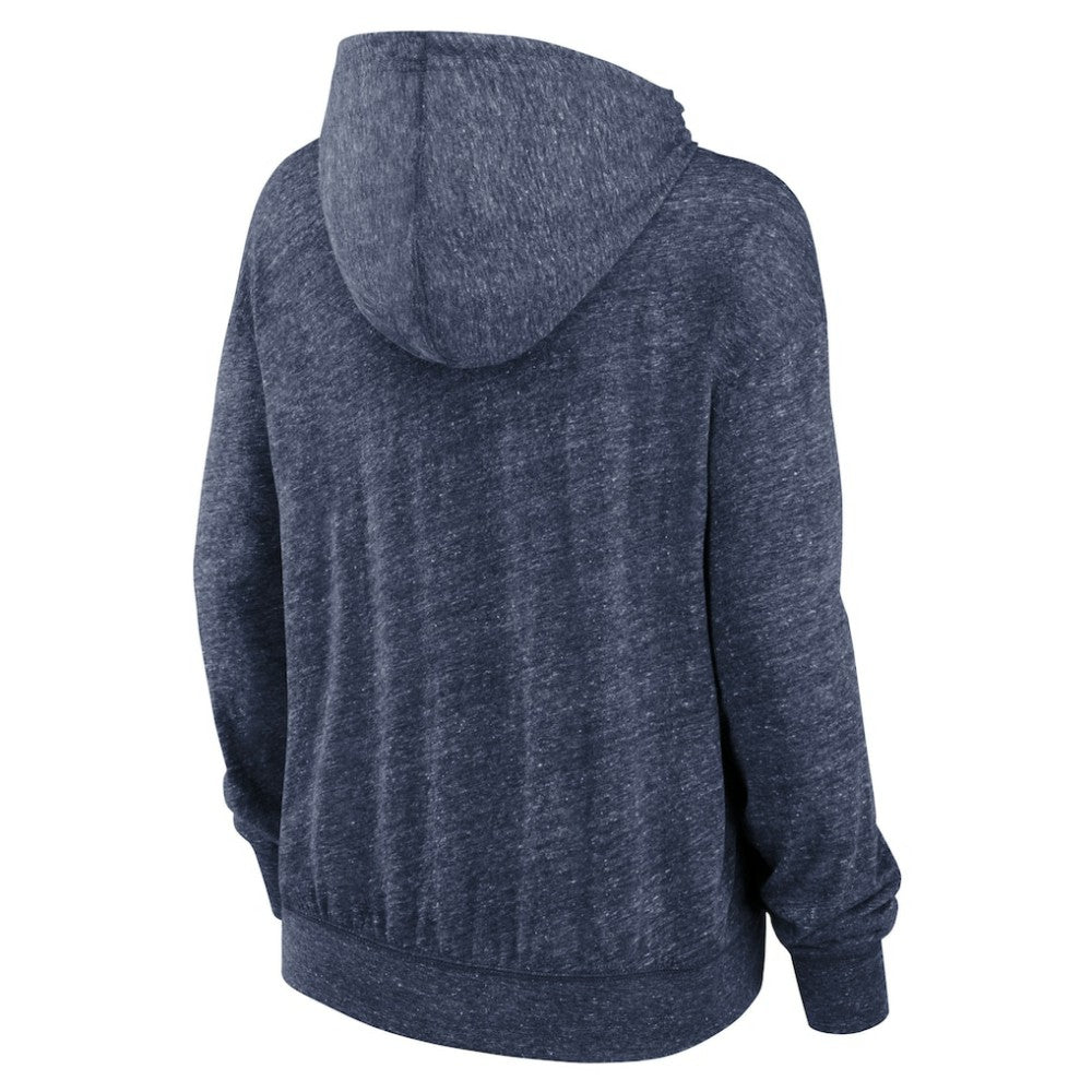 Atlanta Braves Nike Women's Diamond Icon Gym Vintage Lightweight Hooded Top - Navy Tops