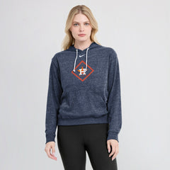 Houston Astros Nike Women's Diamond Icon Gym Vintage Lightweight Hooded Top - Navy Tops