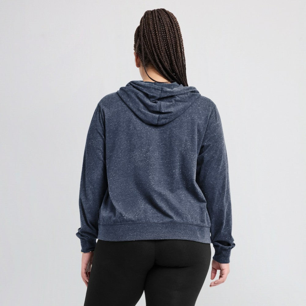 Milwaukee Brewers Nike Women's Diamond Icon Gym Vintage Lightweight Hooded Top - Navy Tops