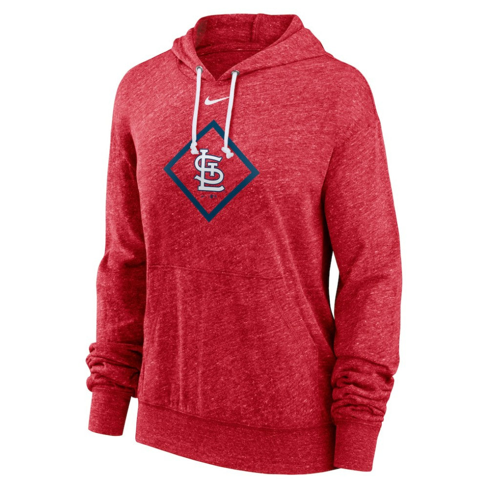 St. Louis Cardinals Nike Women's Diamond Icon Gym Vintage Lightweight Hooded Top - Red Tops