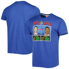 Josh Allen & Stefon Diggs Buffalo Bills Homage Unisex NFL Jam Tri-Blend T-Shirt - Heather Royal T-shirts