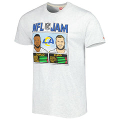 Aaron Donald & Cooper Kupp Los Angeles Rams Homage Unisex NFL Jam Tri-Blend T-Shirt - Ash T-shirts