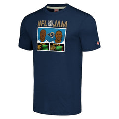 Isaac Bruce & Marshall Faulk Los Angeles Rams Homage Unisex NFL Jam Retired Tri-Blend T-Shirt - Navy T-shirts