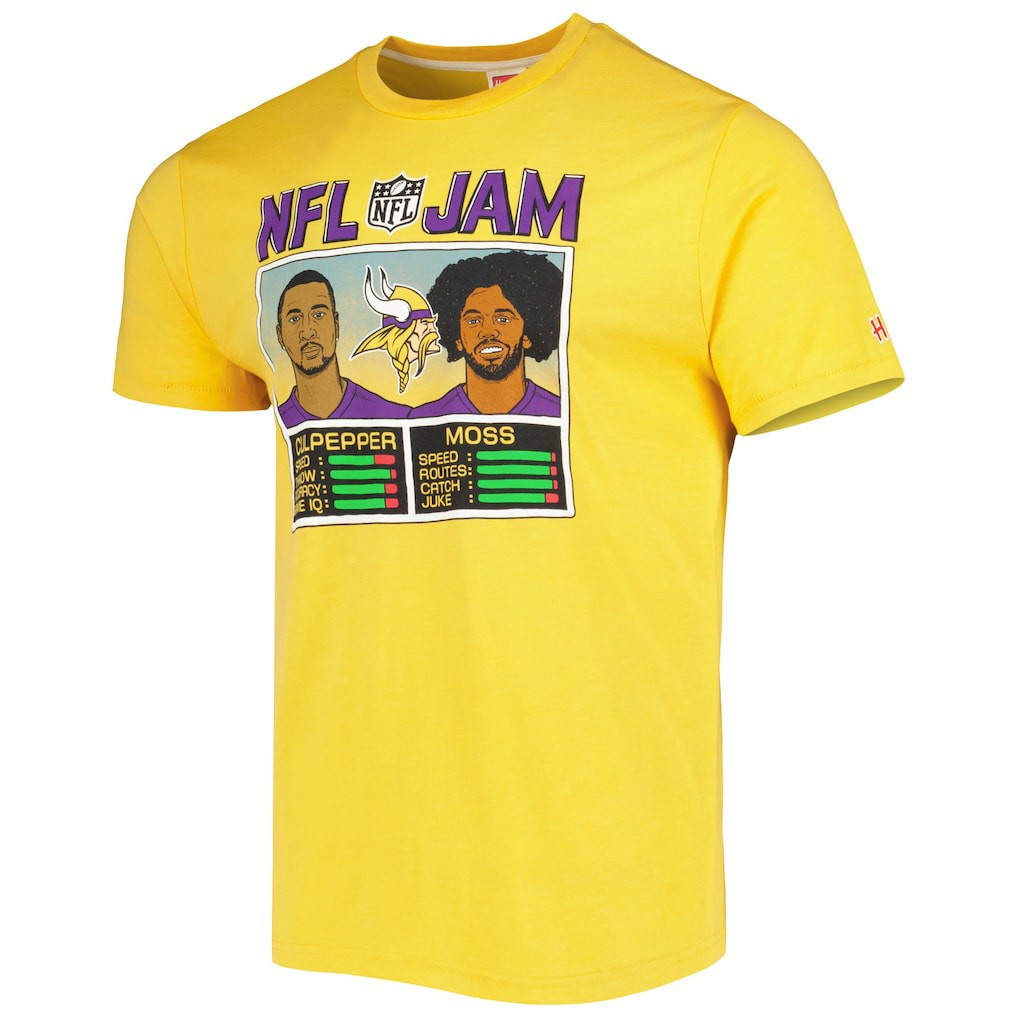 Randy Moss & Daunte Culpepper Minnesota Vikings Homage Unisex NFL Jam Retired Tri-Blend T-Shirt - Heather Gold T-shirts