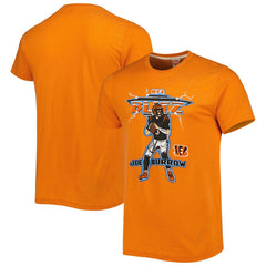 Joe Burrow Cincinnati Bengals Homage Unisex NFL Blitz Player Tri-Blend T-Shirt - Heather Orange T-shirts