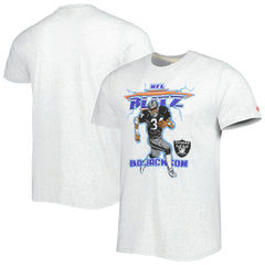 Bo Jackson Las Vegas Raiders Homage Unisex NFL Blitz Retired Player Tri-Blend T-Shirt - Heathered Ash T-shirts