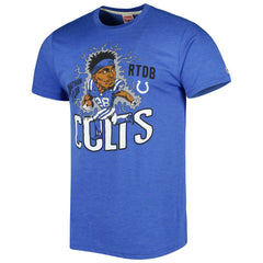 Jonathan Taylor Indianapolis Colts Homage Unisex Caricature Player Tri-Blend T-Shirt - Heather Royal T-shirts
