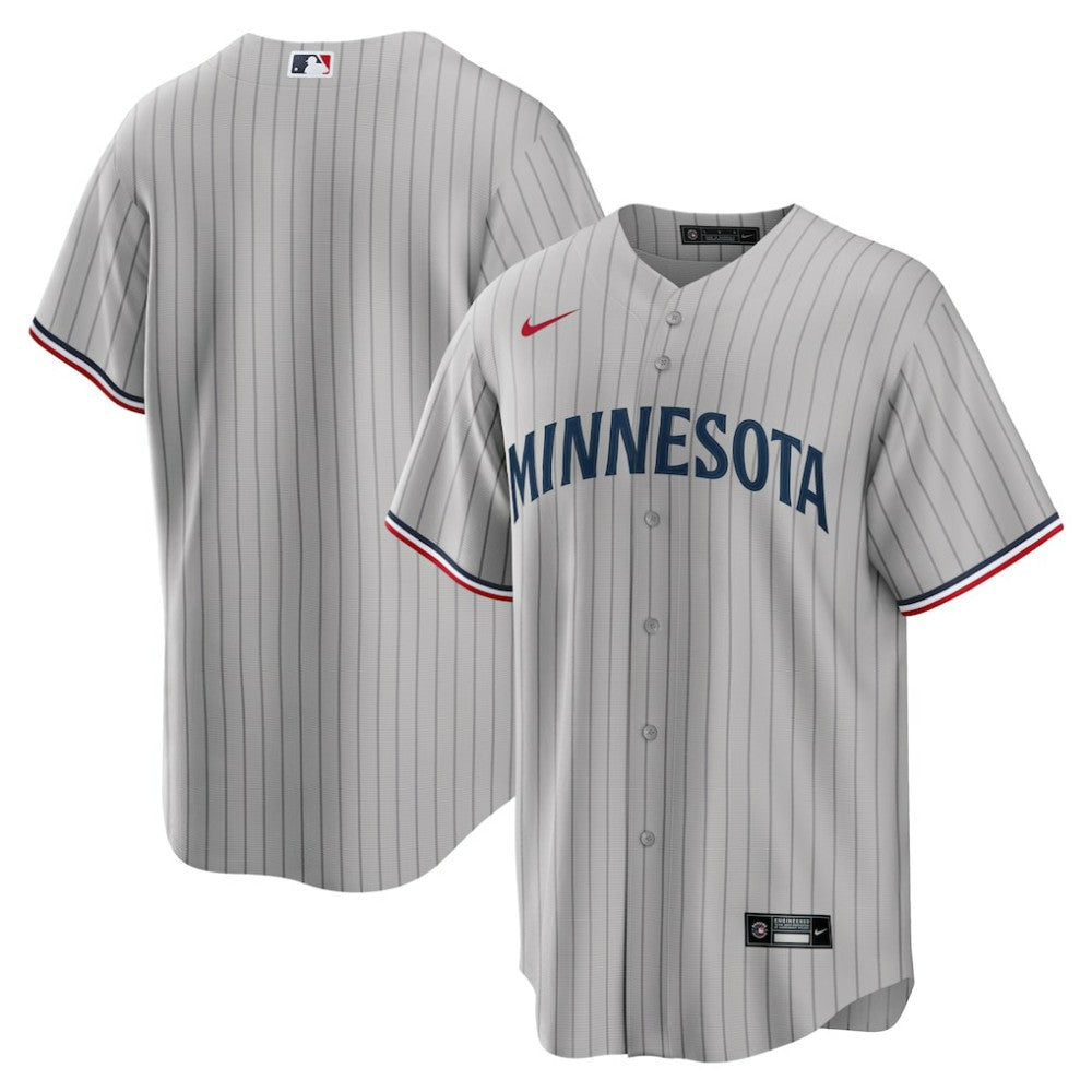 Minnesota Twins Nike Road Replica Team Jersey - Gray Jerseys
