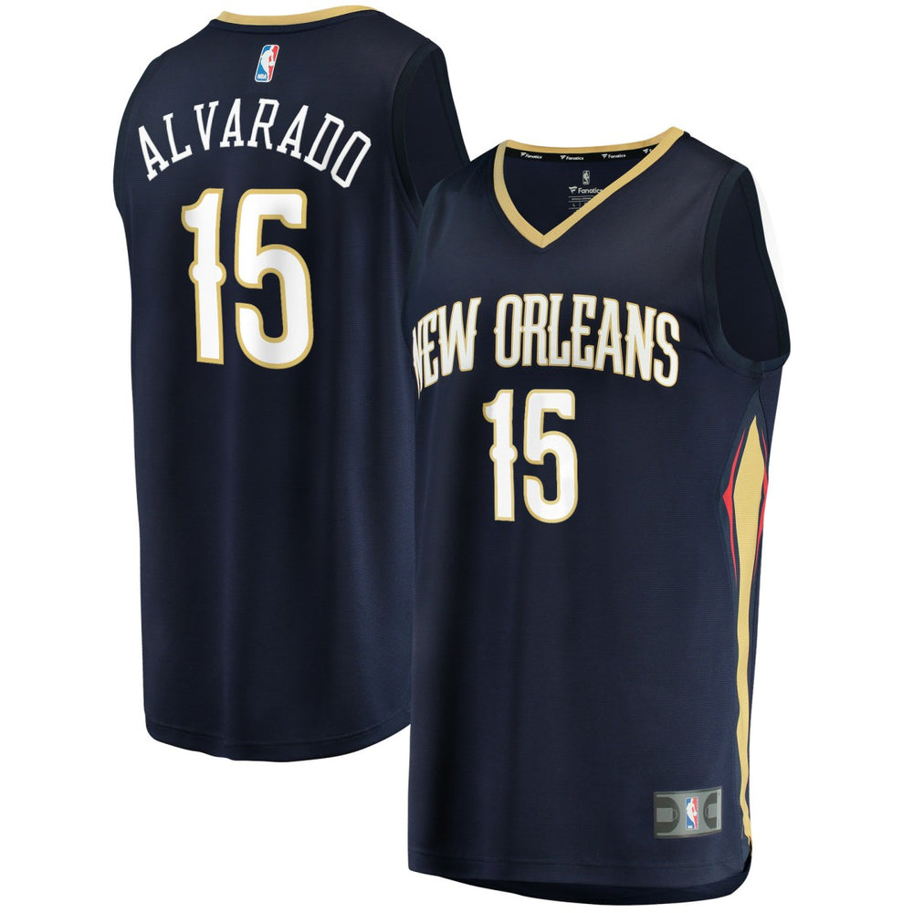 Jose Alvarado New Orleans Pelicans Fast Break Replica Jersey Icon Edition Navy - Fanatics