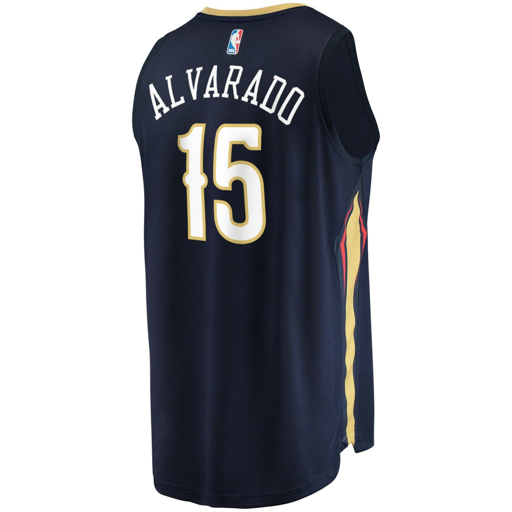 Jose Alvarado New Orleans Pelicans Fast Break Replica Jersey Icon Edition Navy - Fanatics
