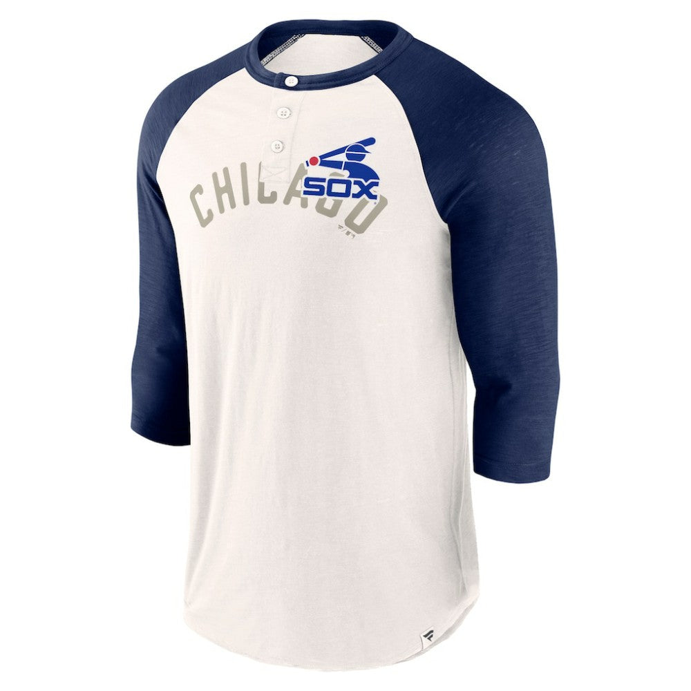 Chicago White Sox Fanatics Backdoor Slider Raglan 3/4-Sleeve T-Shirt - White/Navy T-shirts