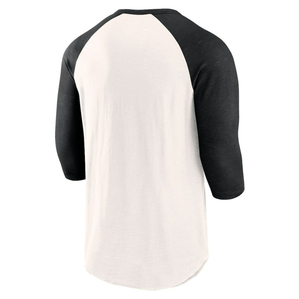 San Francisco Giants Fanatics Backdoor Slider Raglan 3/4-Sleeve T-Shirt - White/Black T-shirts