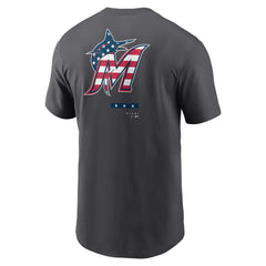 Miami Marlins Nike Americana T-Shirt - Anthracite T-shirts