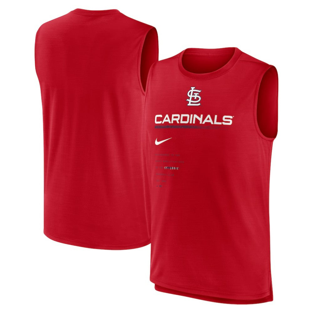 St. Louis Cardinals Nike Exceed Performance Tank Top - Red Tanks