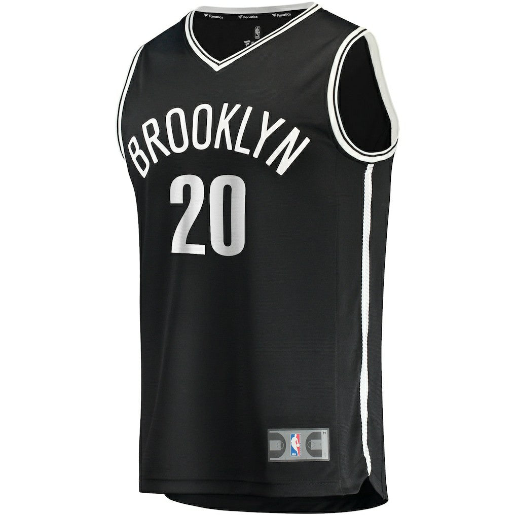 Day'Ron Sharpe Brooklyn Nets Fast Break Replica Jersey Icon Edition Black - Fanatics