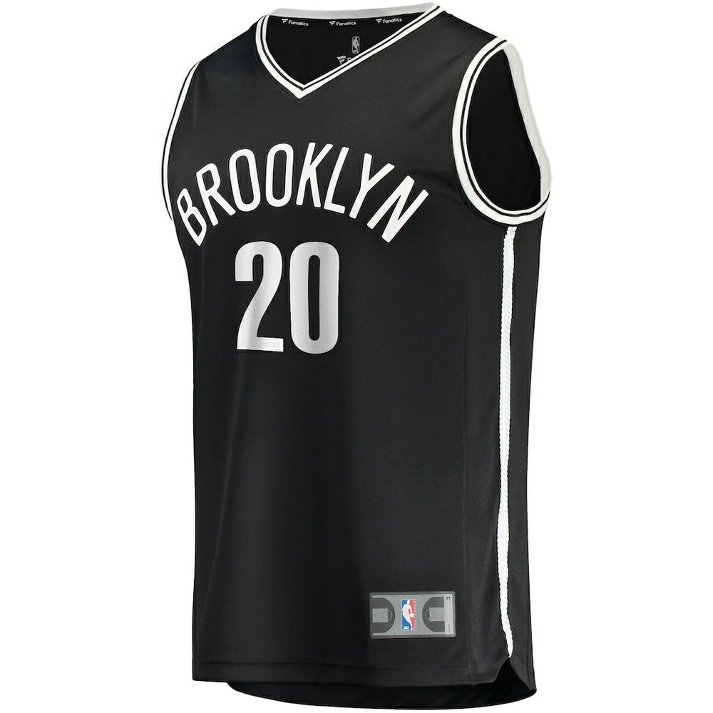 Day'Ron Sharpe Brooklyn Nets Fast Break Replica Jersey Icon Edition Black - Fanatics