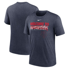 Minnesota Twins Nike Home Spin Tri-Blend T-Shirt - Heather Navy T-shirts