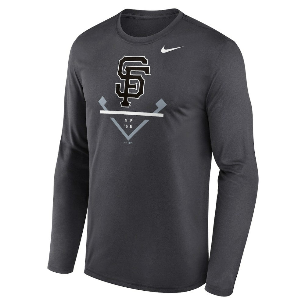 San Francisco Giants Nike Icon Legend Performance Long Sleeve T-Shirt - Anthracite T-shirts