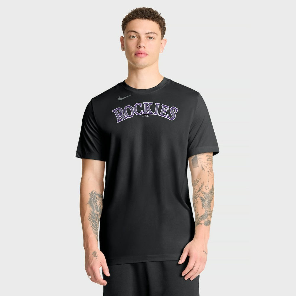 Colorado Rockies Nike New Legend Wordmark Dri-FIT T-Shirt - Black T-shirts